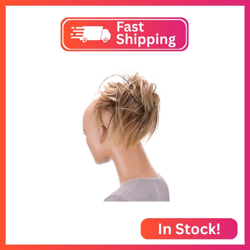 CAISHA XXL Hairpiece Scrunchie Updo Voluminous Slightly Wavy Messy Bun Brown Blo