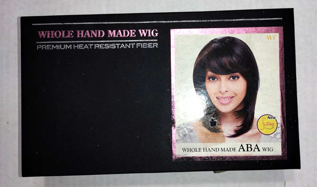 Whole Hand Made ABA Wig Janet Color 1B Premium Heat Resistant Fiber RARE FIND-