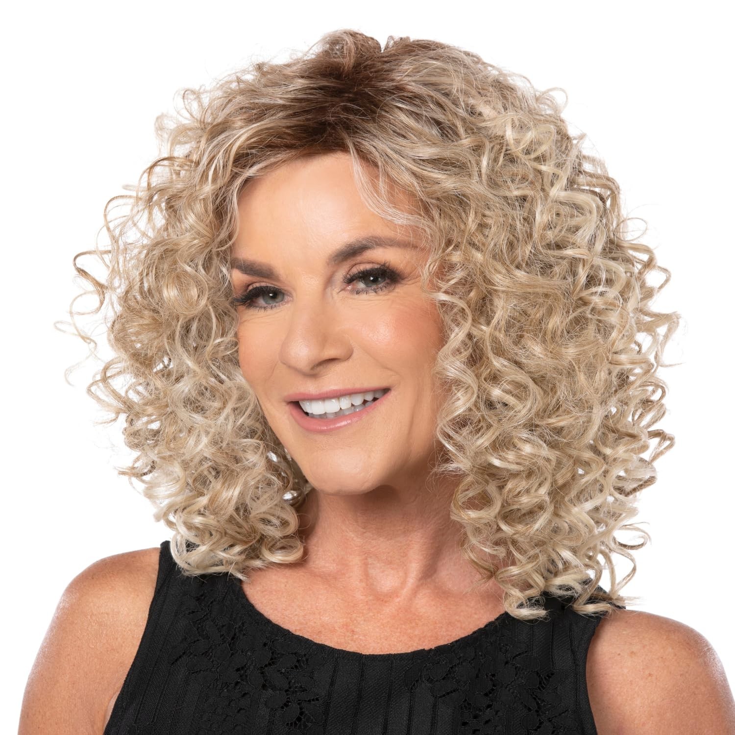 Toni Brattin Wig – Dark Brown Front Shoulder Length Curls SEE PHOTOS FOR COLOR
