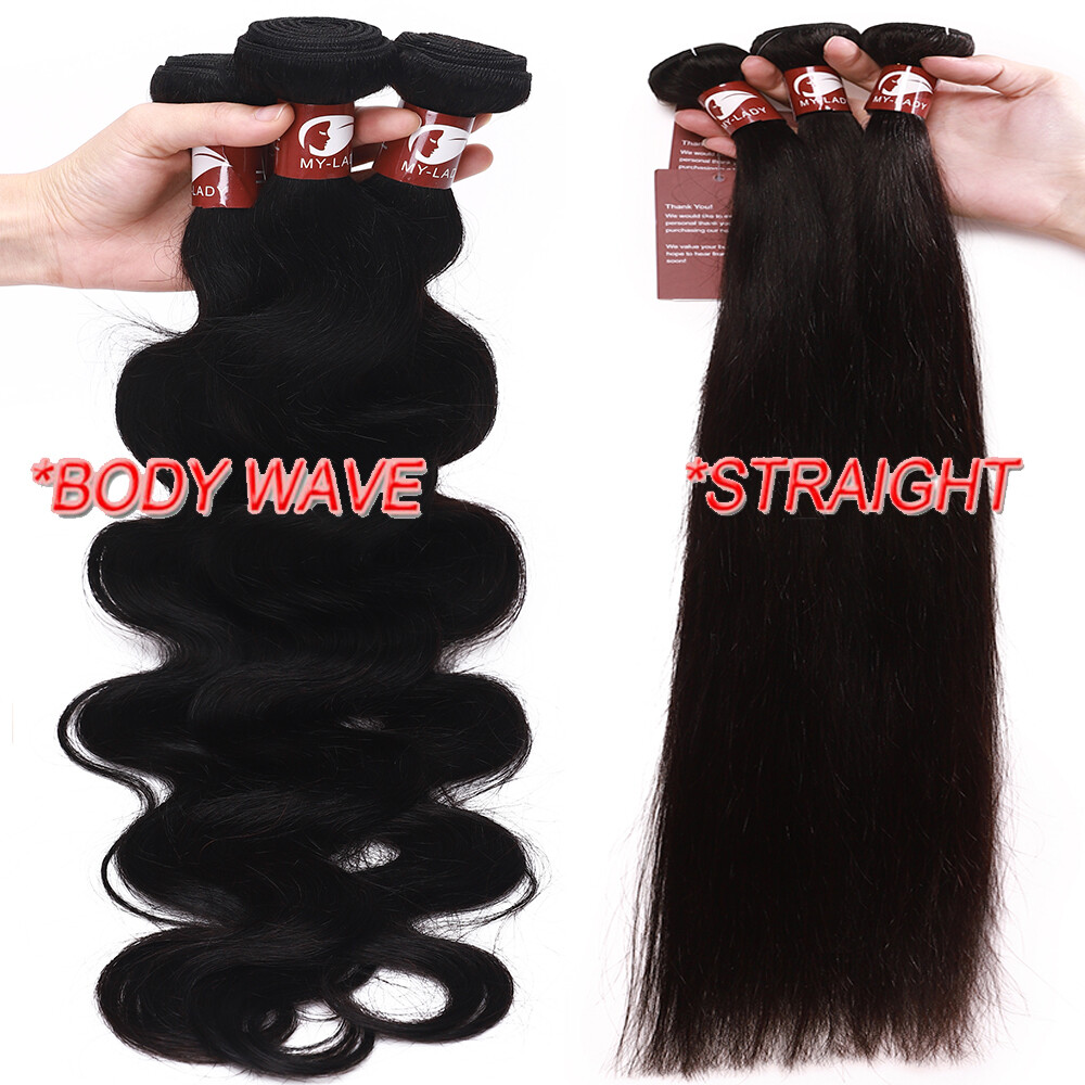 9A Human Hair Bundles Remy Virgin Hair Extensions Straight Body Wave Water Curly
