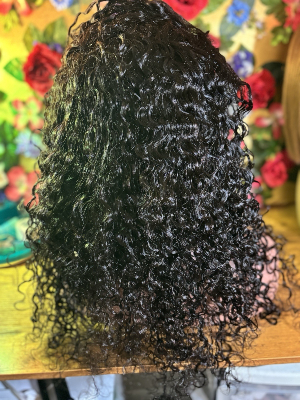 20” Natural Black Deep Wave Lace Front Human Hair Wig With Free Kit Included!!!!
