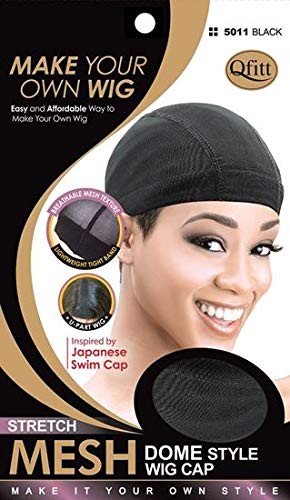 Mesh Dome Style Wig Cap by Qfitt 5011 Black One Size,