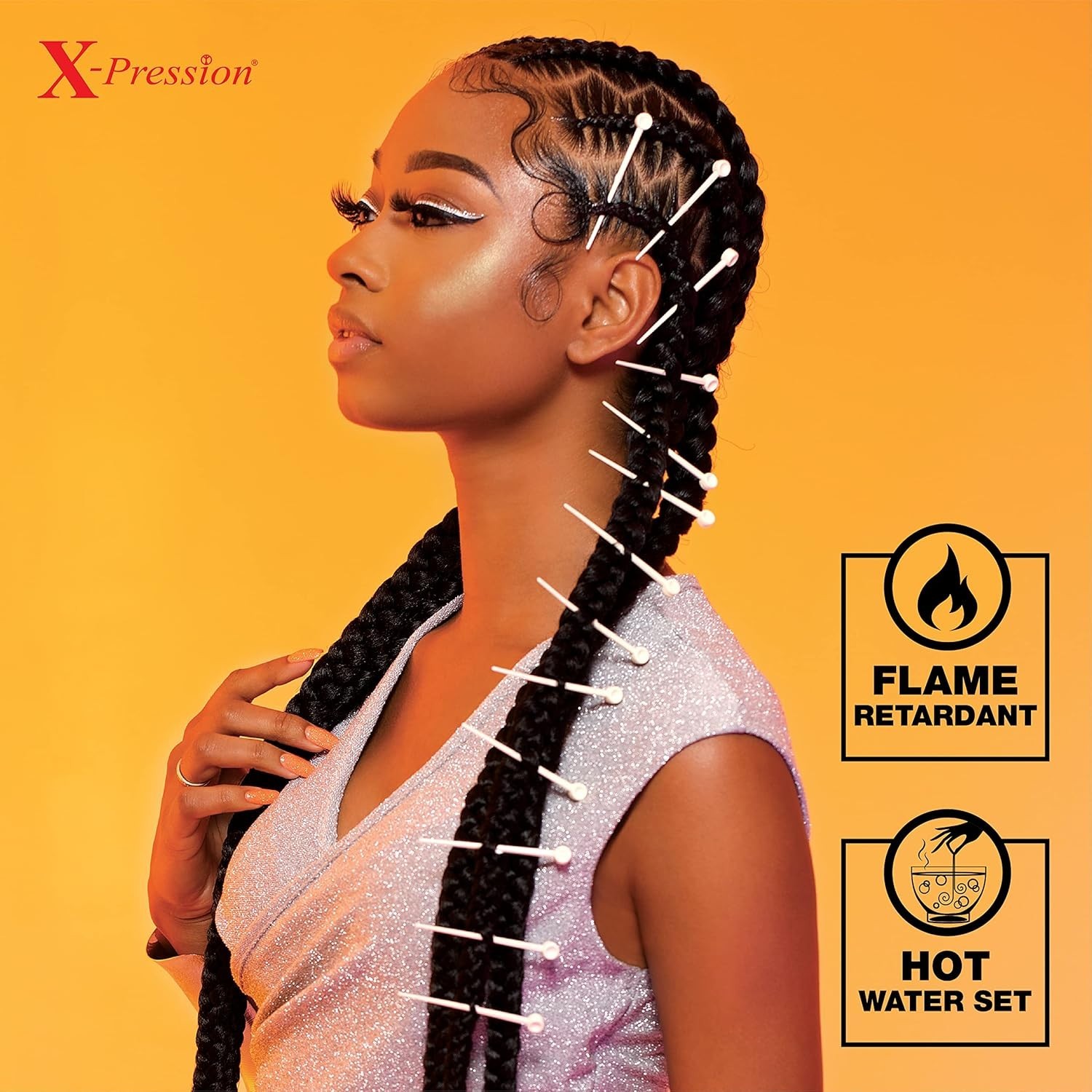 Versatile 58-inch Kanekalon Braid – Flame Retardant for Safe Braiding Styles