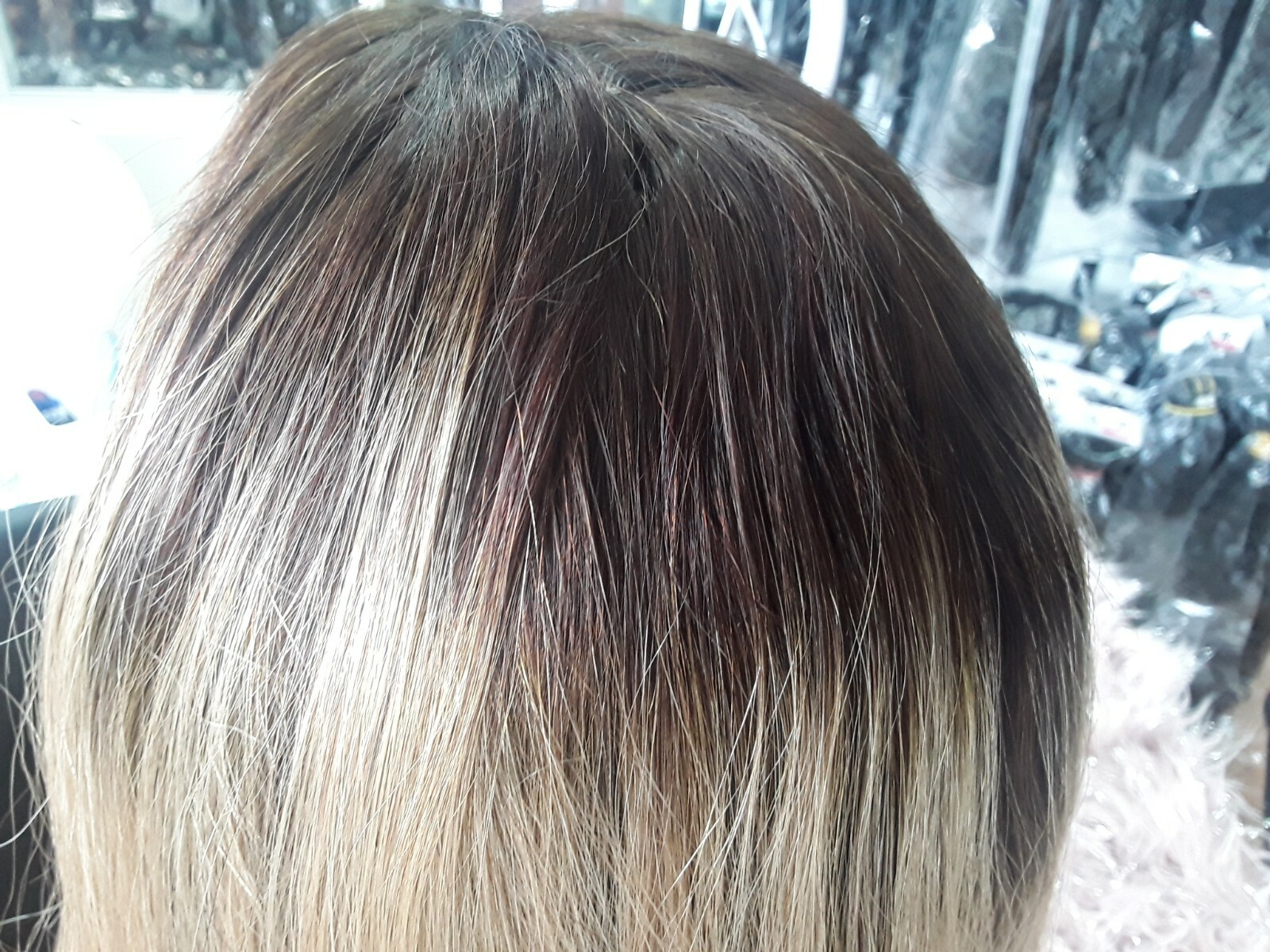 12A 22INCHES BRAZILIAN GLUELESS SILK BASE TOP FULL LACE WIG STRAIGHT 4/27# 150%