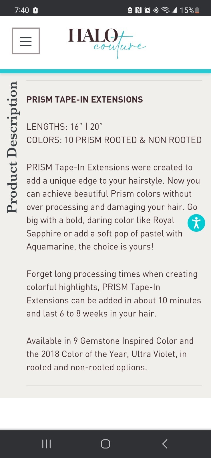 Halo Couture Prism Pink Sapphire Tape In Extensions 20″ Trimmed 1/4 Inch