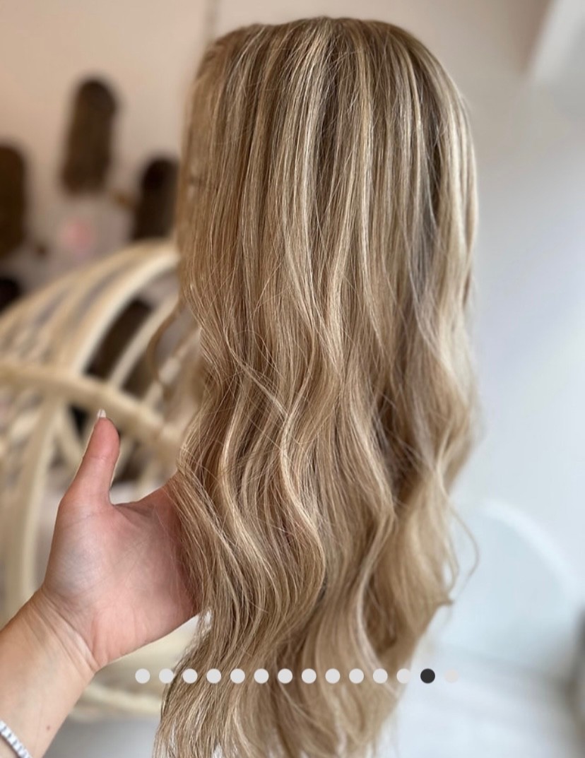 HUMAN HAIR LACE TOP WIG – BUTTERSCOTCH BLONDE 26” BY HIGHLINE WIGS BRAND NEW