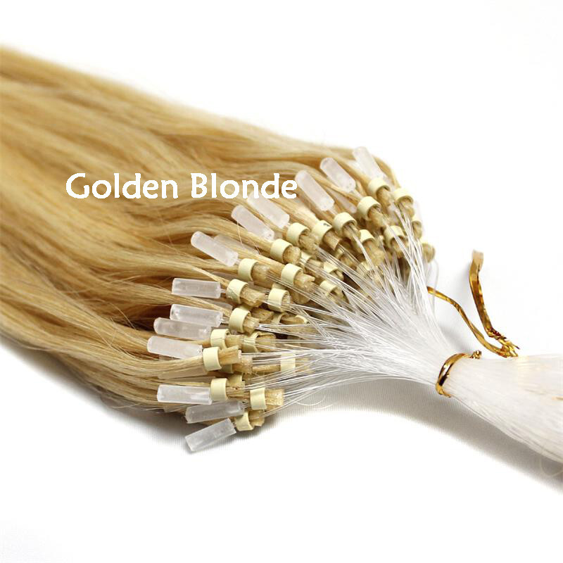 Micro Beads Hair Extensions Real Human Hair Micro Loop Link Remy Hair 16-26inch
