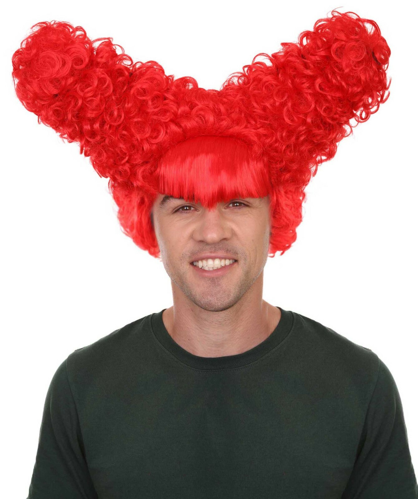 Adult Red Curly Wave Fanny Wig for Cosplay Drama Queen Party Fancy Dress HM-315A