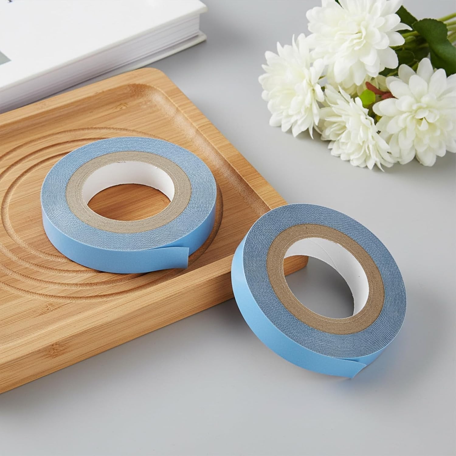 Invisible Blue Hair Extension Tape – 3 Yards Double-Sided for Professional Use