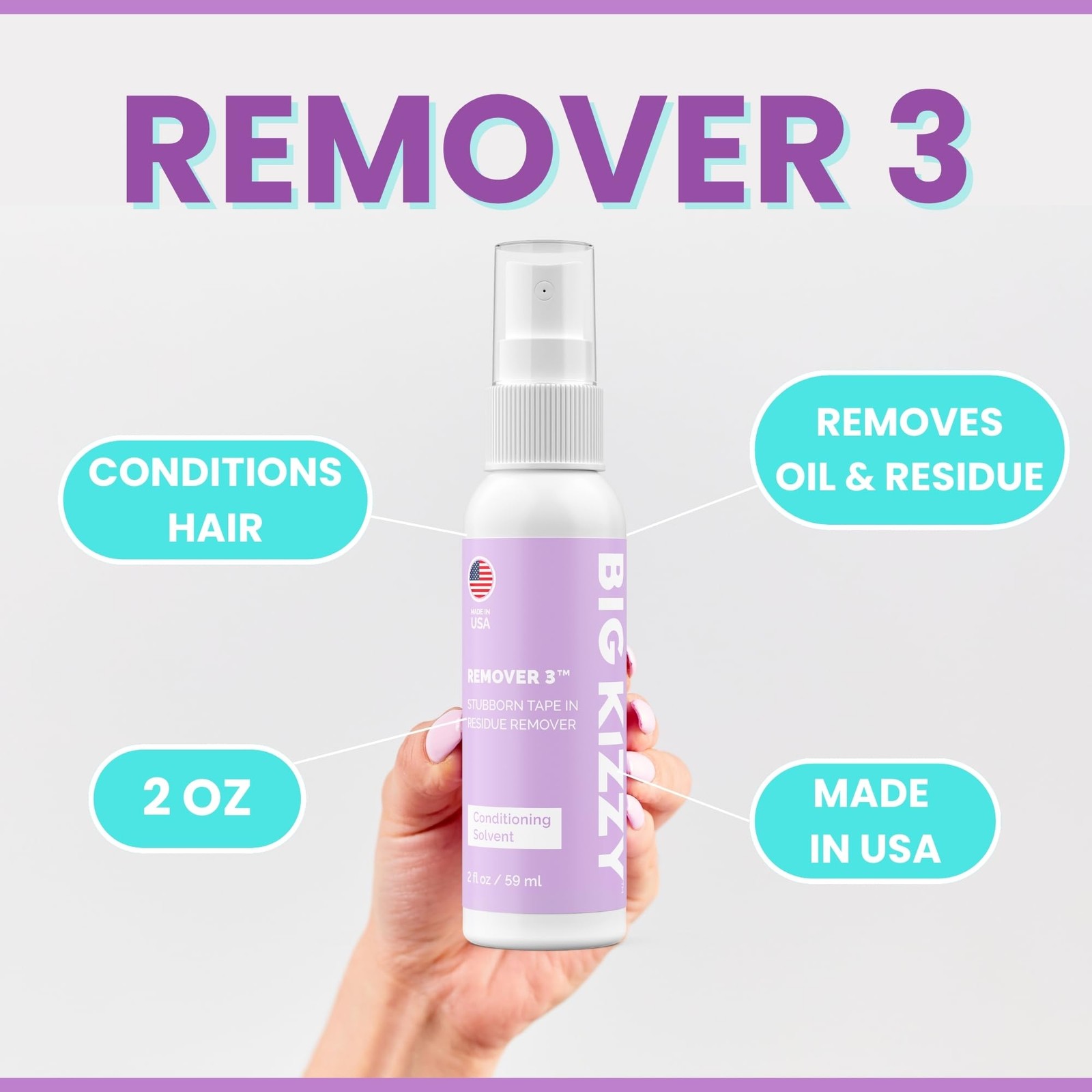 Big Kizzy Remover 3, Recon & Residue (2oz) 2 Fl Oz (Pack of 1)