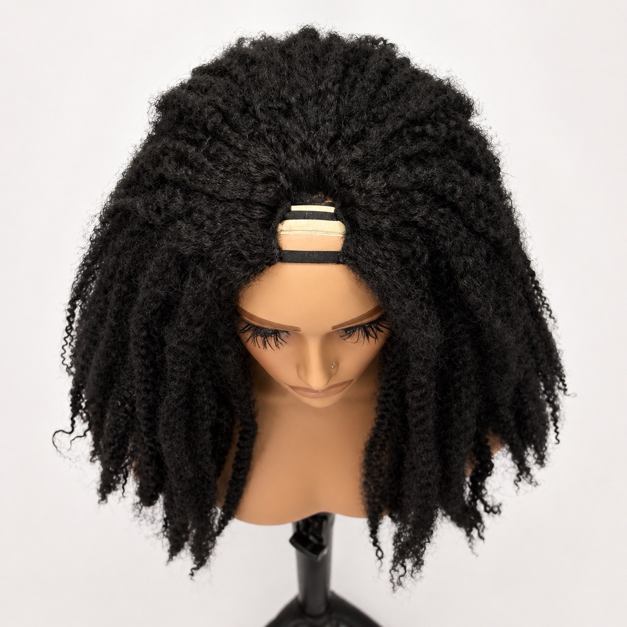 Afro Kinky Wig V Part For Black Women Glueless Natural Look