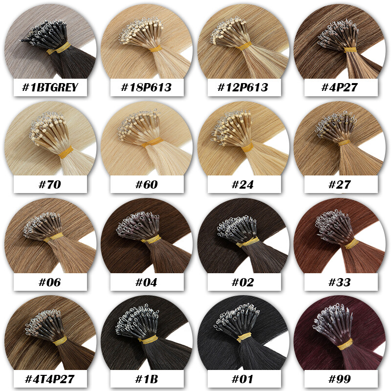 CLEARANCE Nano Ring Extensions 100% Real Remy Human Hair Thick Balayage Ombre