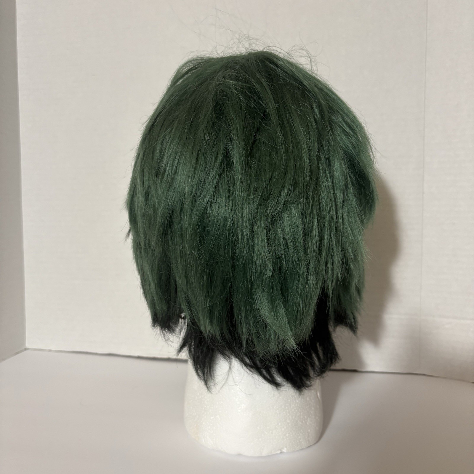 Dark Green and Black Short Layered Deku Kasou Wig My Hero Academia