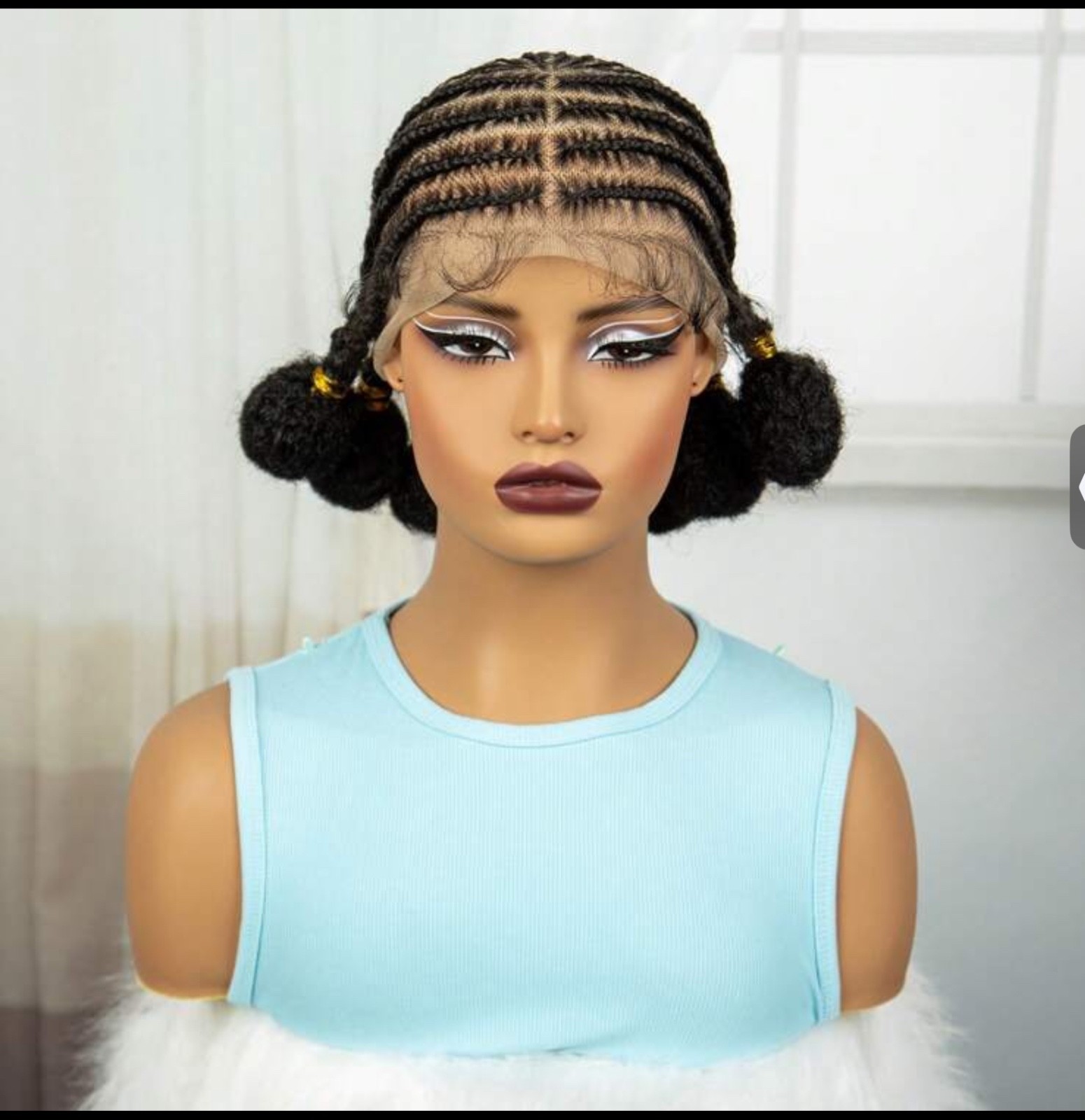 Braided Cornrow Wig. .made On A Full Lace .