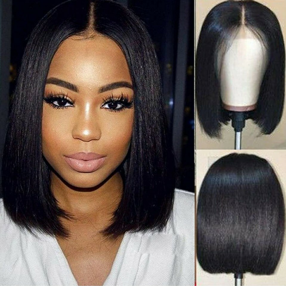 Human Hair Bob Wigs 4×4 Lace Closure Wig Short Wigs 10 Inches