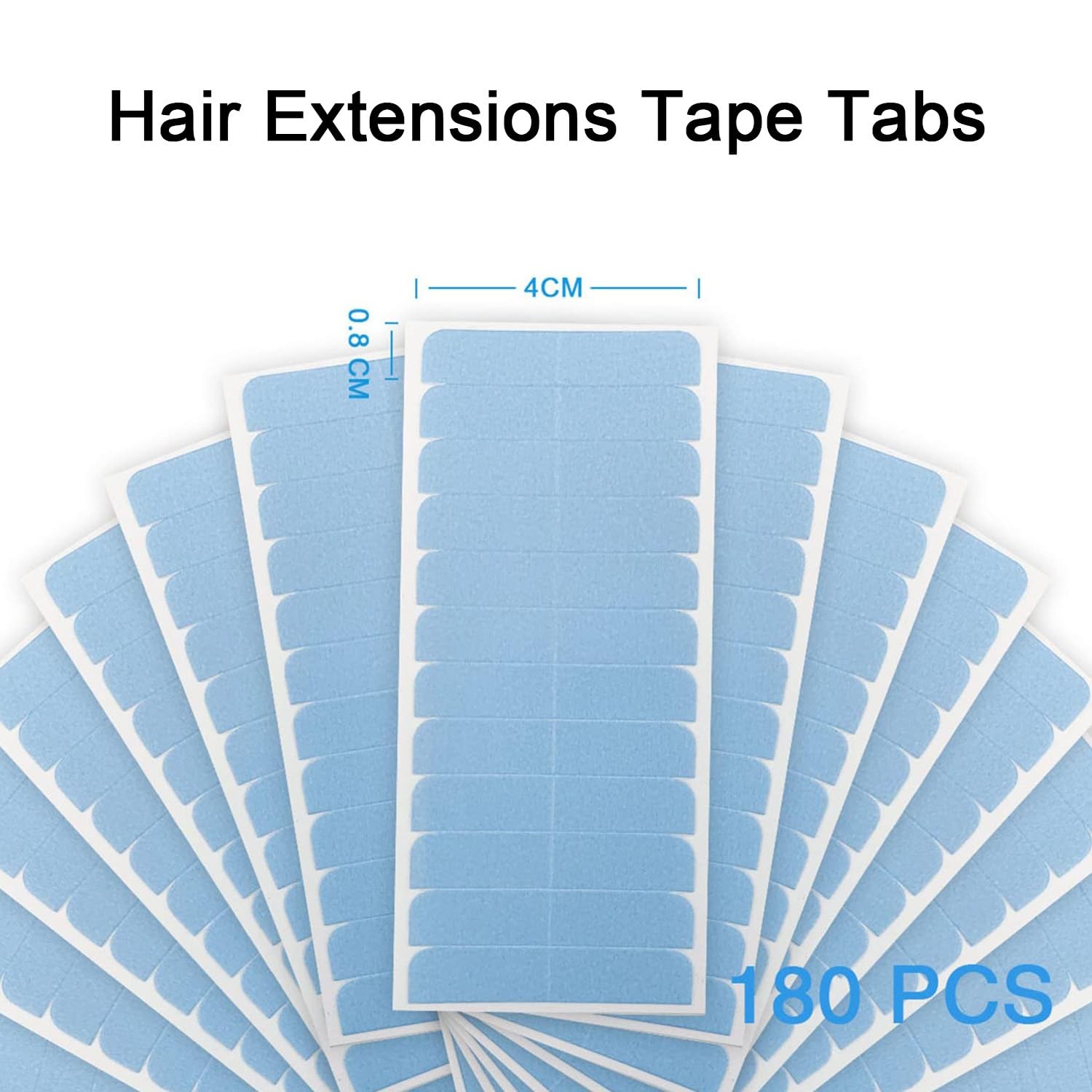 180 Pieces Hair Extension Tape Tabs Double Sided Extension Tapes for 4cm x0.8…