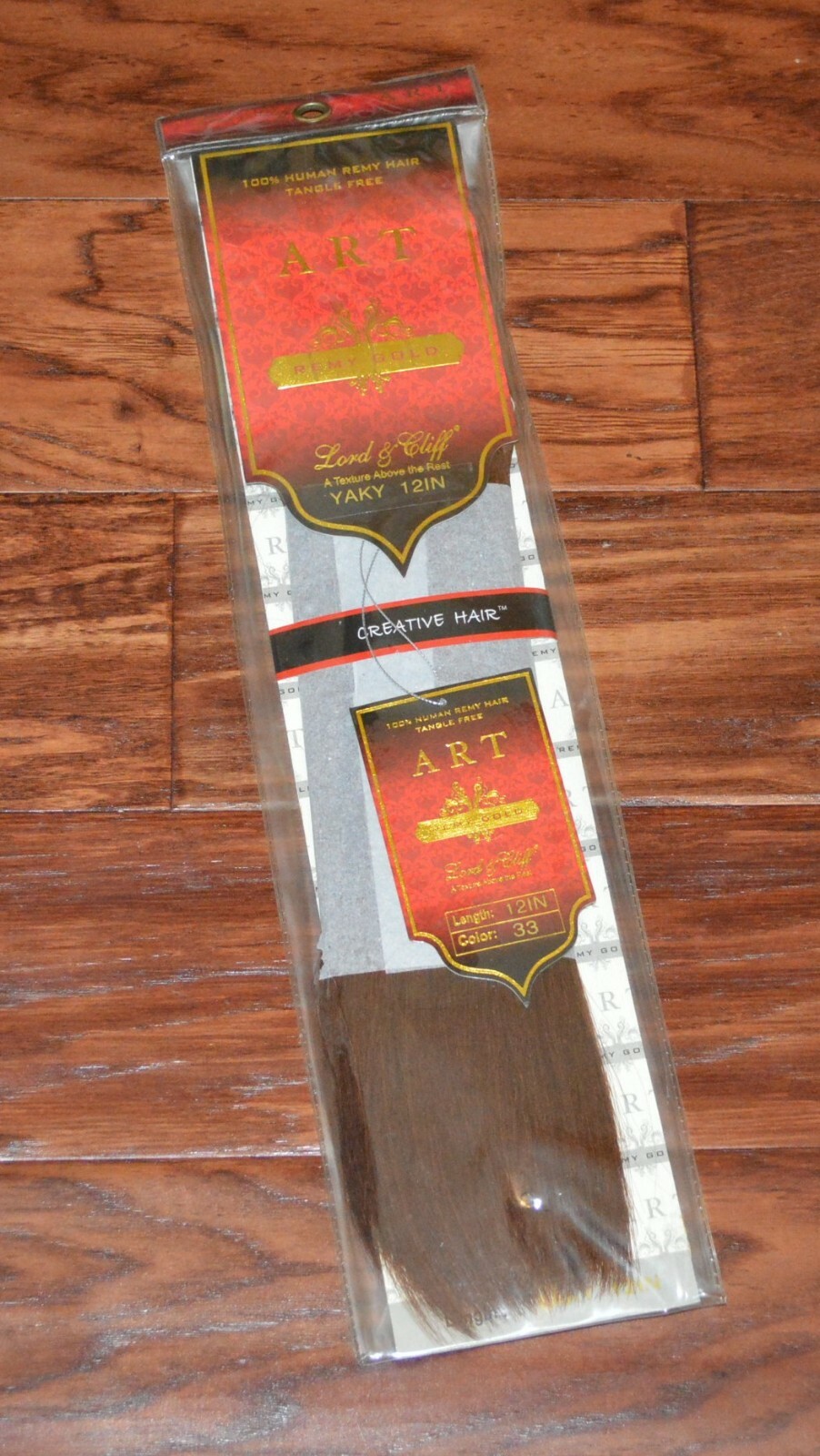 New Lord & Cliff 100% Human Hair Extension Remy Gold Art Yaky 12 in Color 33