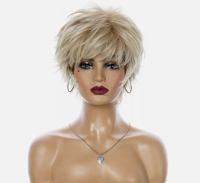 Women Natural Short Straight Wavy Curly Pixie Cut BOB Wig Casual Hair Wigs