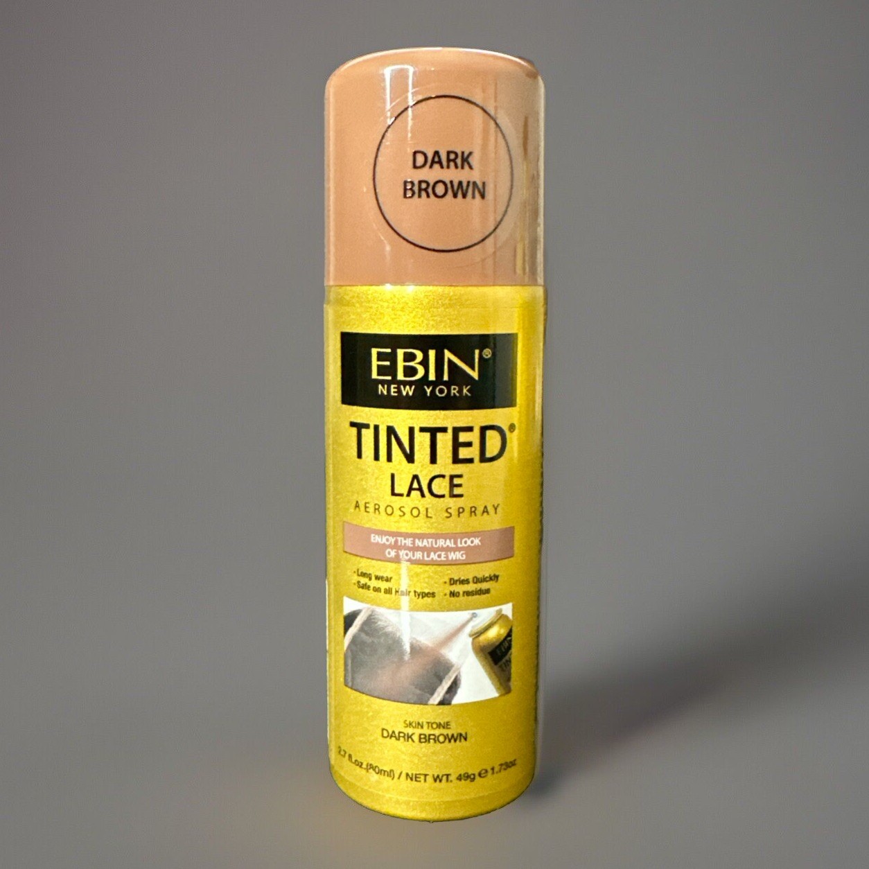 EBIN Tinted Lace Aerosol Spray Dark Brown 2.7 fl oz **LOT OF 3**