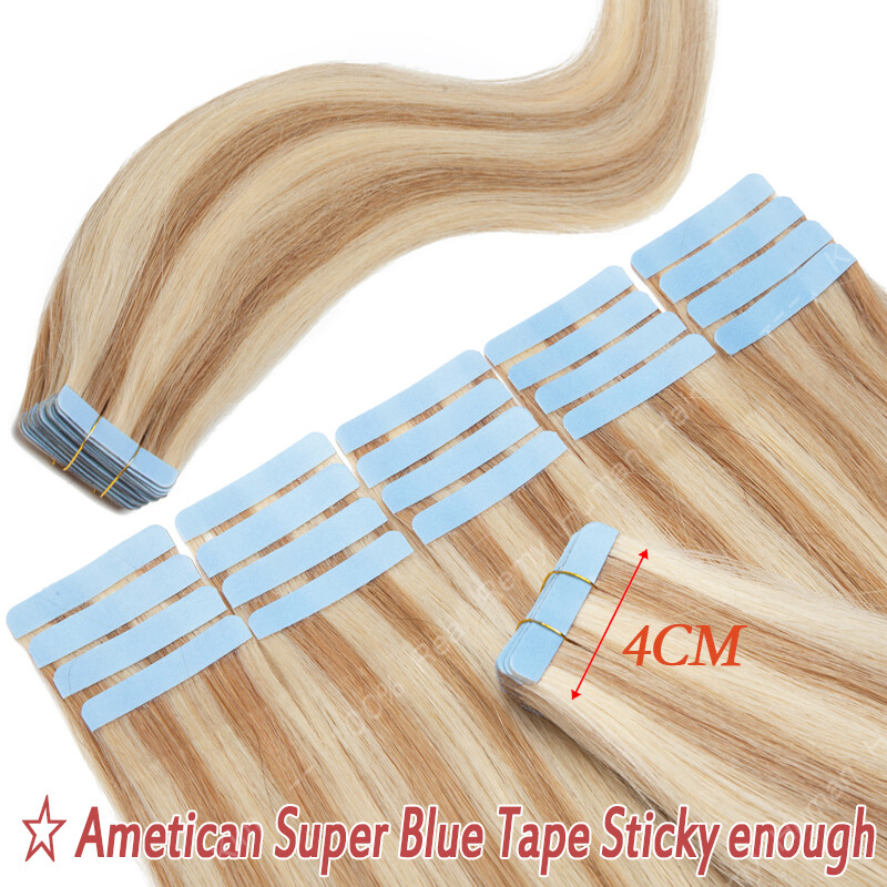GREY Thick Skin Weft Tape in Real Remy Human Hair Extension Thick Glue CLEARANCE