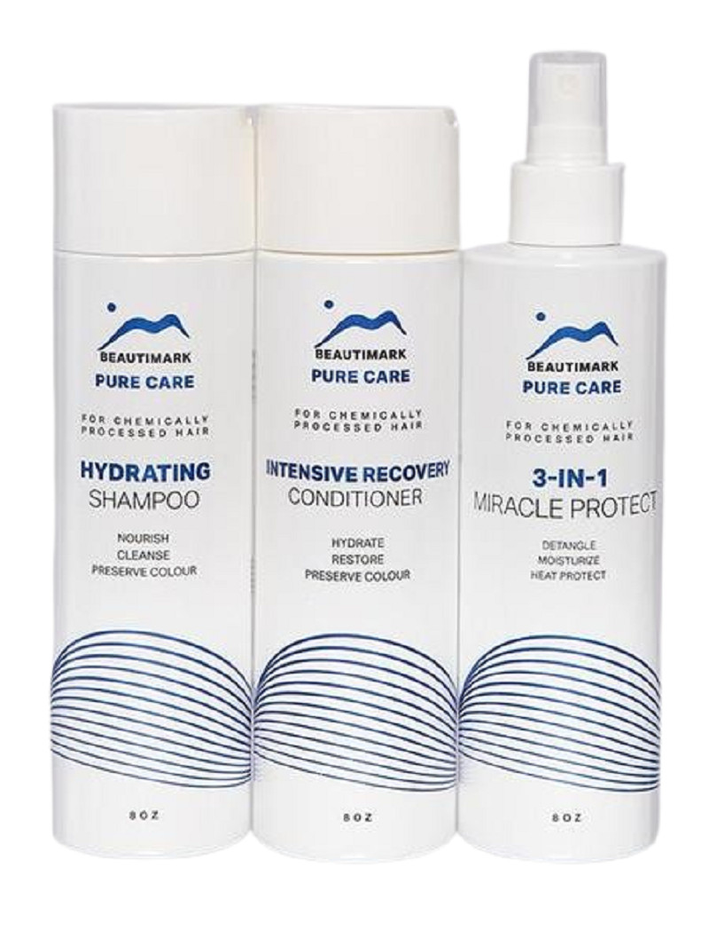 BeautiMark PURE CARE 3pc Human Hair Wig Kit (8oz each)