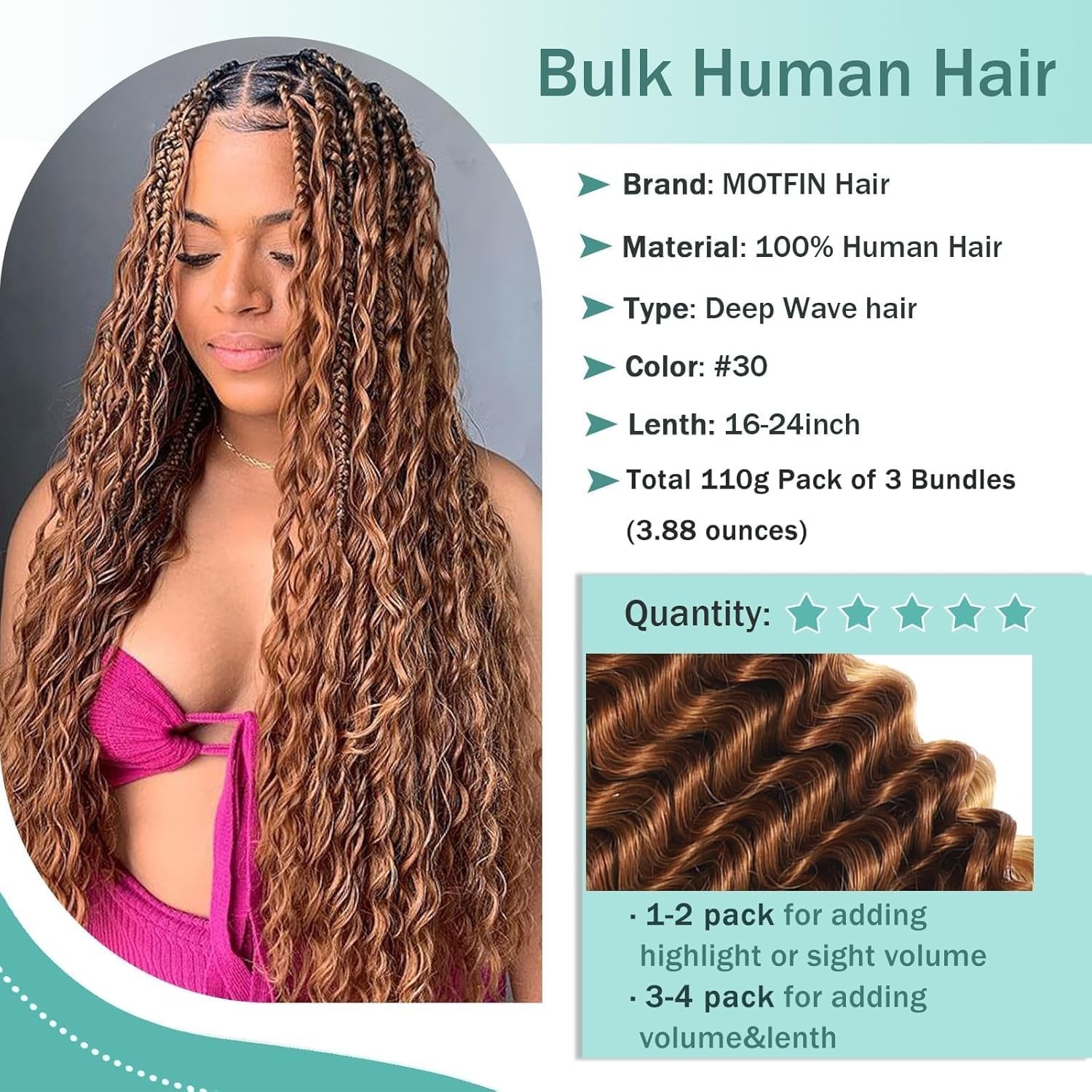 Boho Braiding Hair Pack – Auburn Ginger