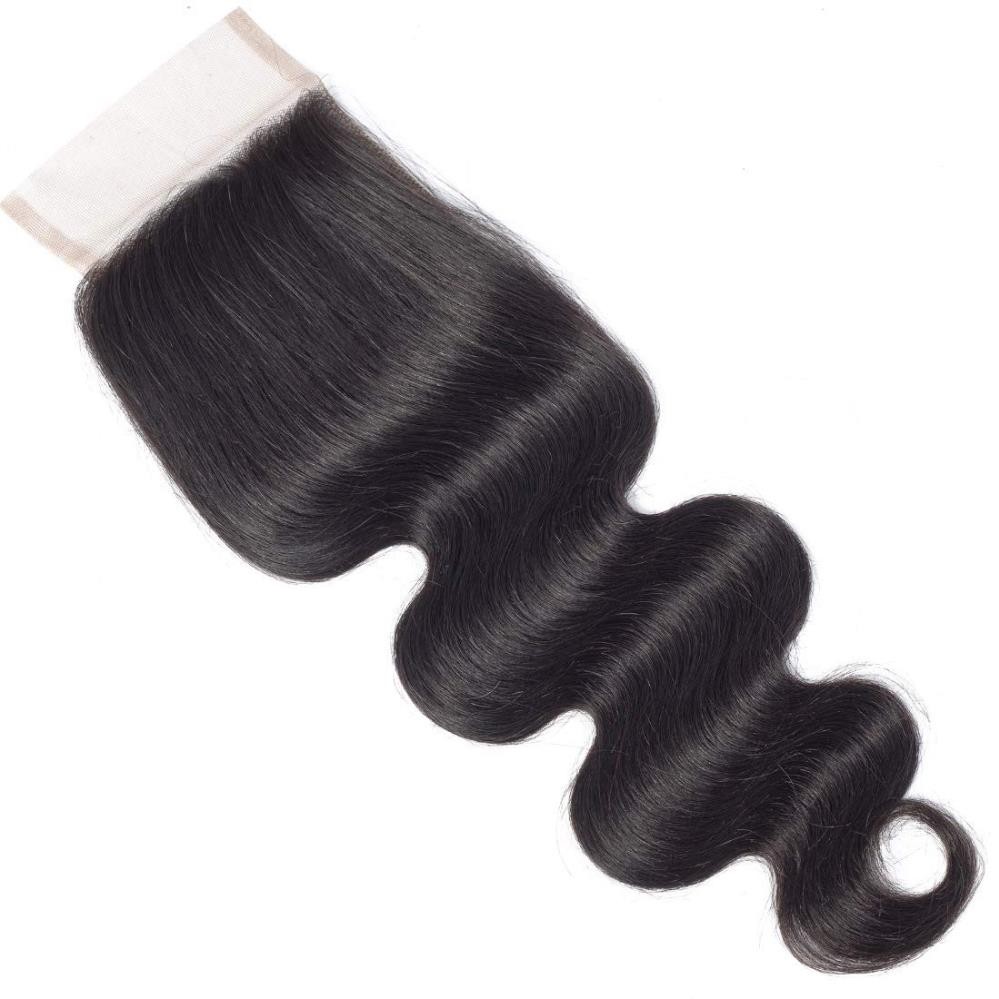 HAIR 4″x4″ Free Part Lace Closure Body Wave 150% Density Unprocessed 16″ human