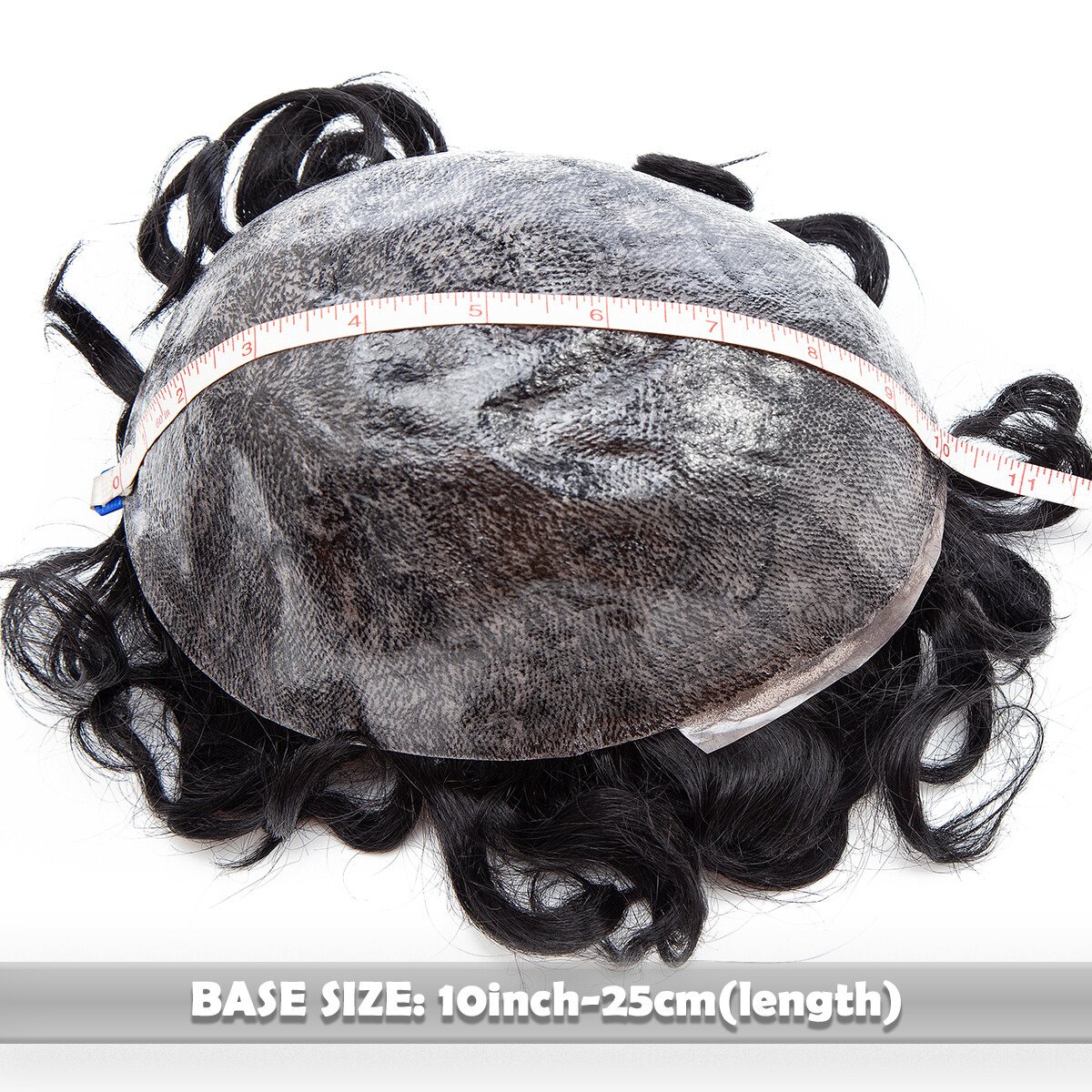 Men Toupee Hairpiece Tape In Human Hair Thin Skin V-loop Replacement System Gray