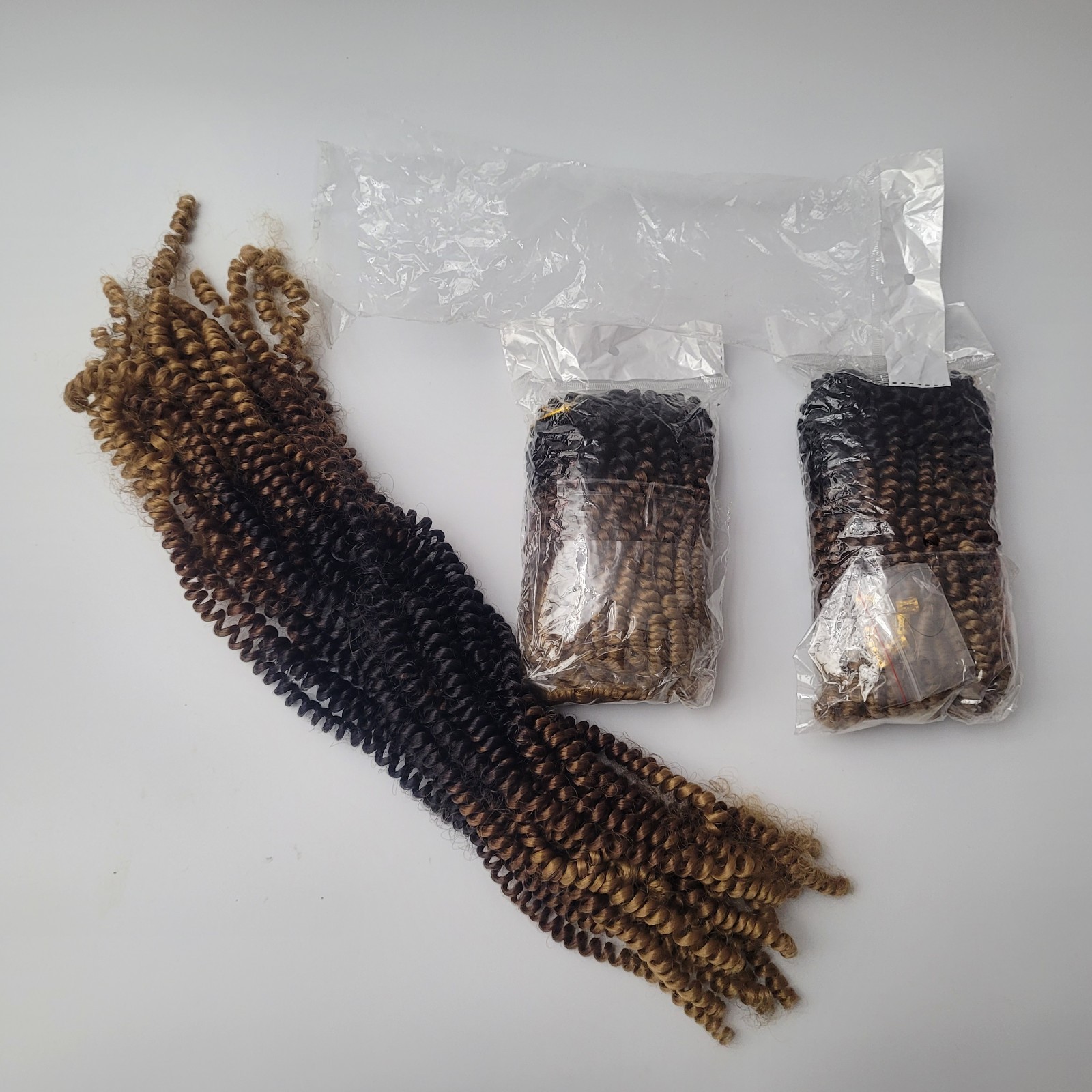 Spring Twist Synthetic Hair 8 Inch T1B3027 3 Packs Includes 8 Loc Cuffs Crochet