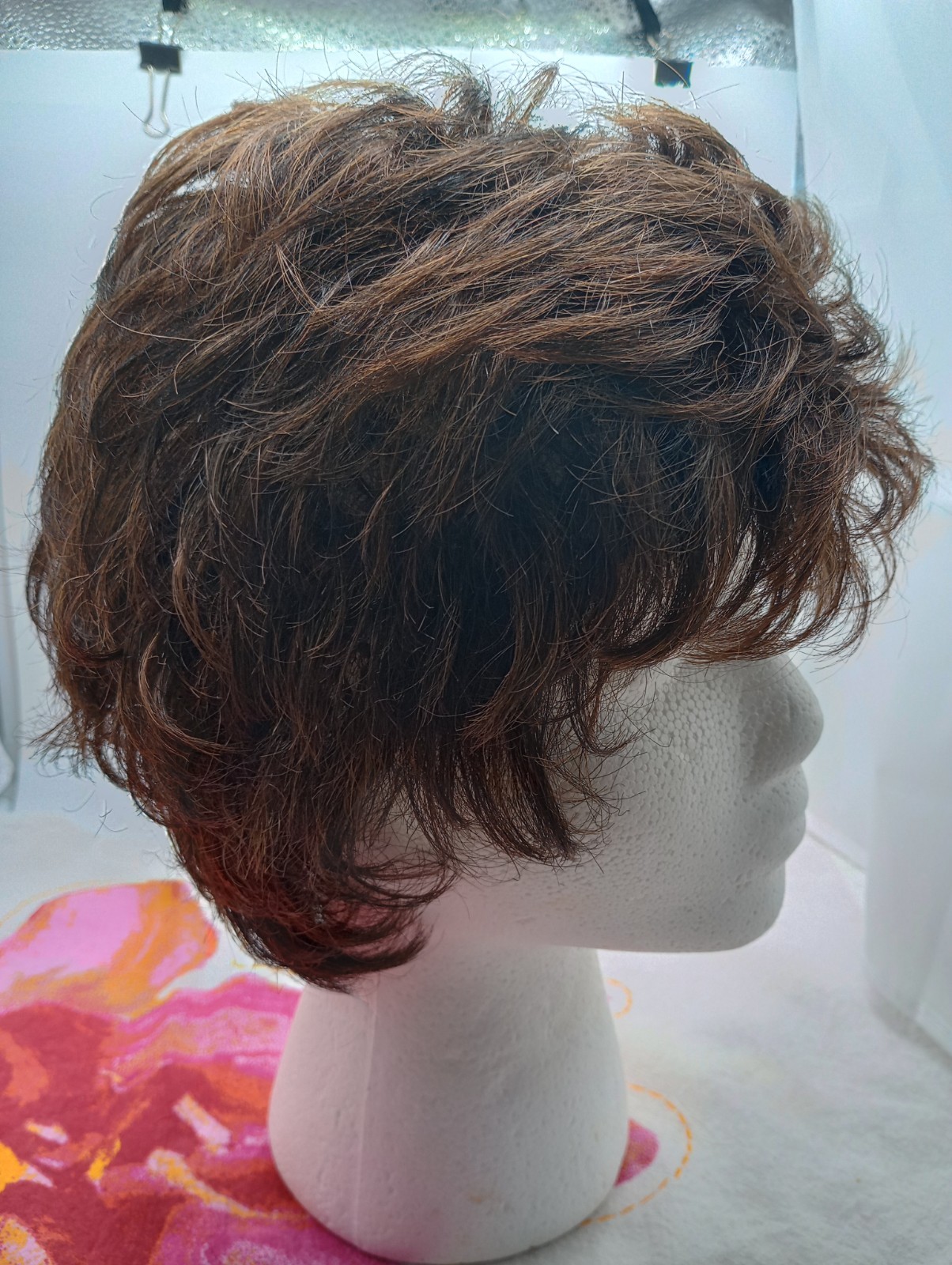 Wig Womens 100% Modacrylic Fiber*Made in Indonesia*Brown ” Shag Silhouette