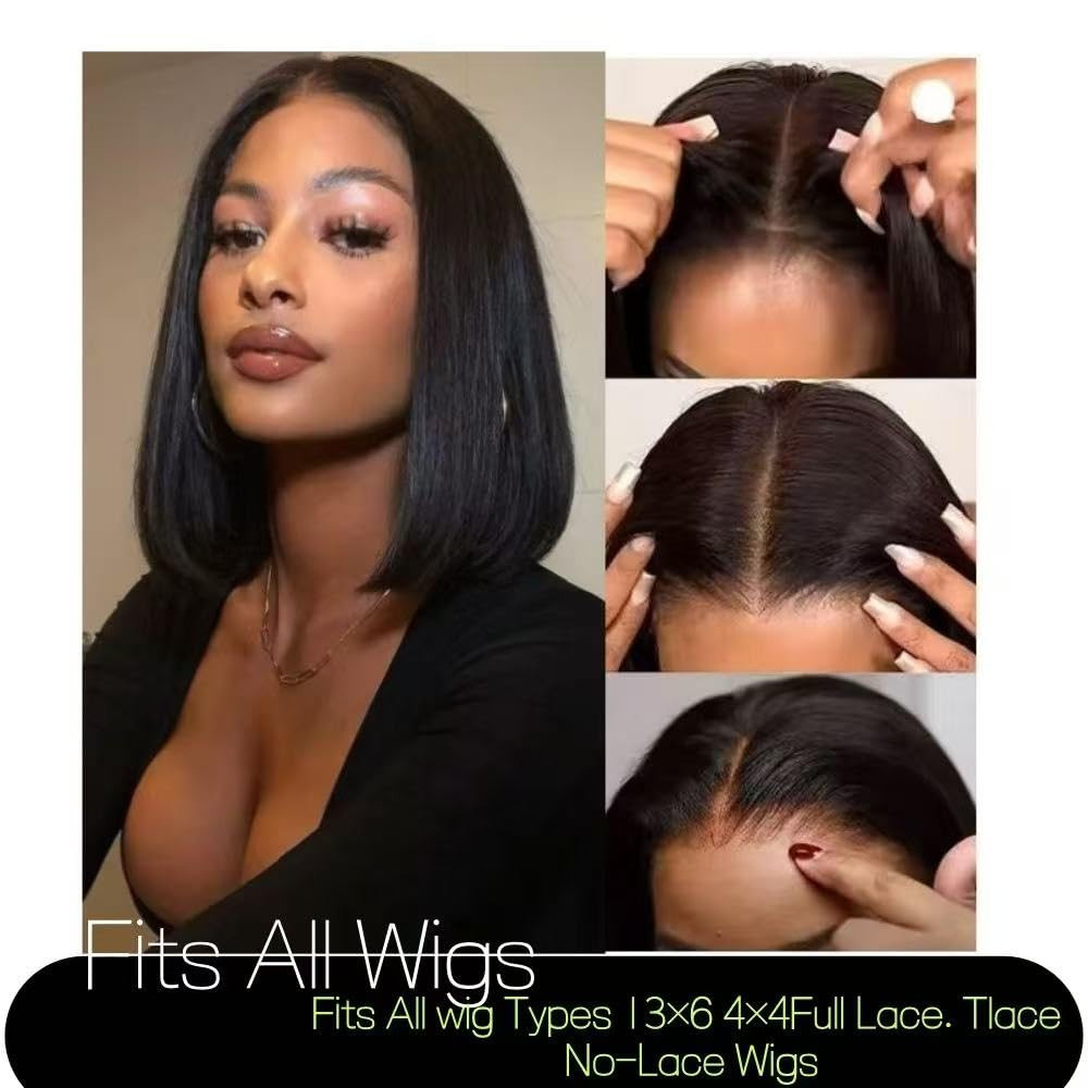 Wig Cap with Grip Band for Keeping Wigs in Place wide Transparent Lace Non Slip