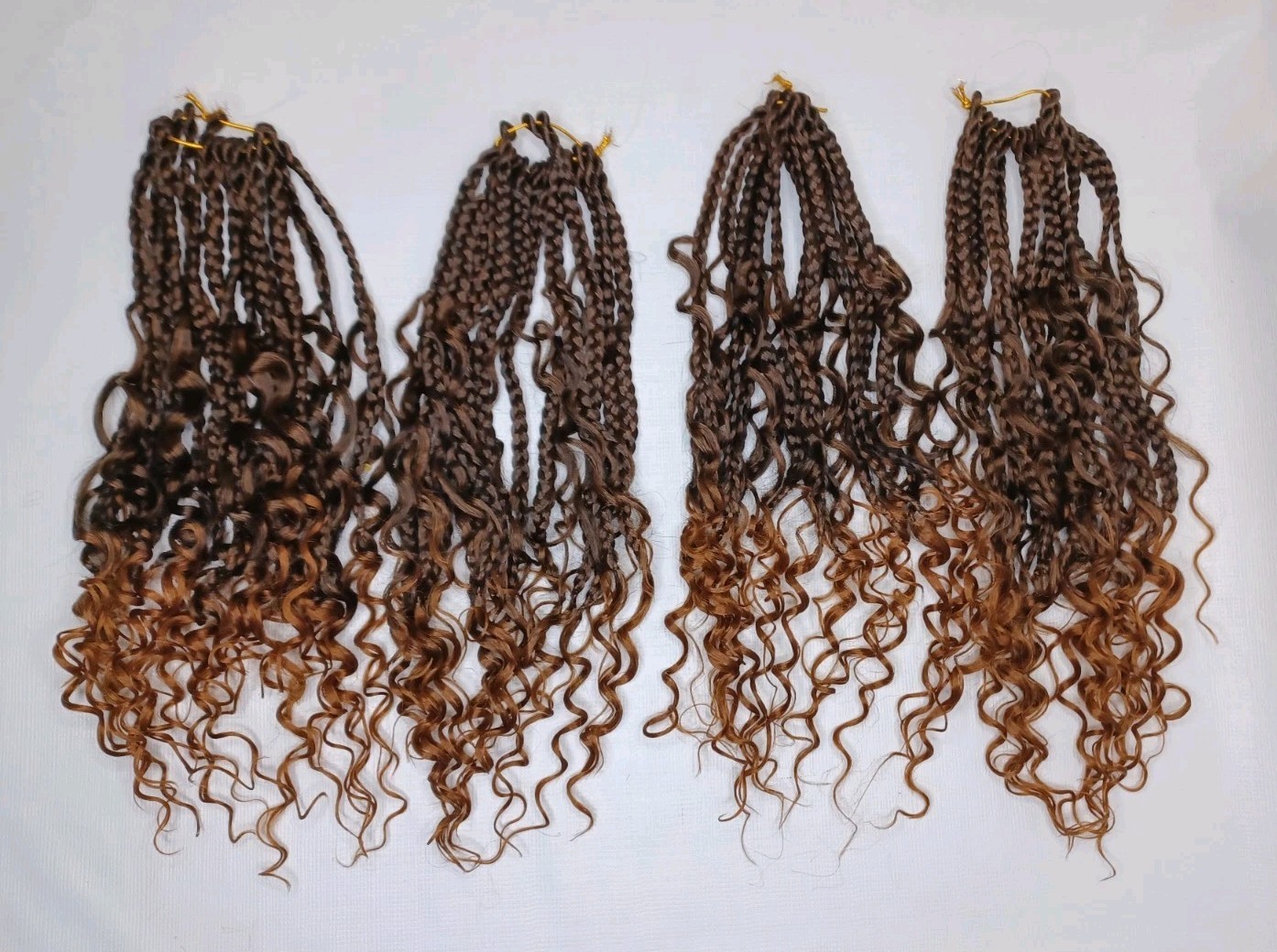 15 Inch Braided Hair Extensions Brown Braids 64 Strands