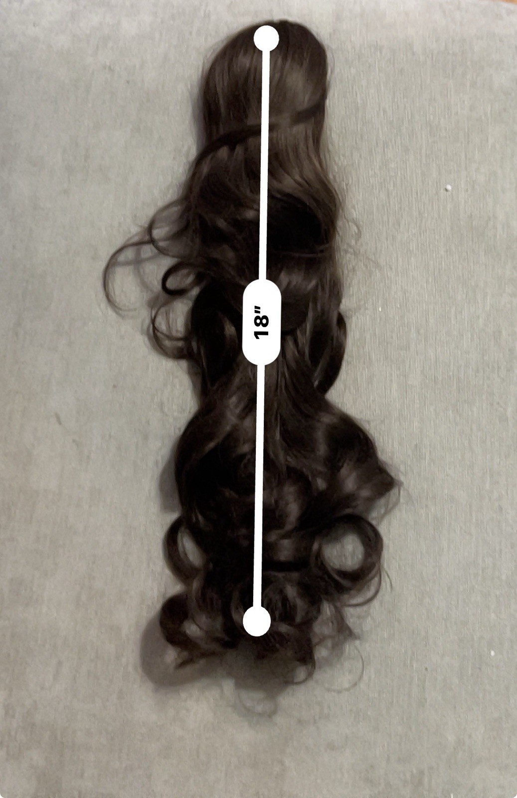Dark Brown Curly Clip-In Hairpiece/Toupee, Classic Cap, Women, 18 in PF-PT261