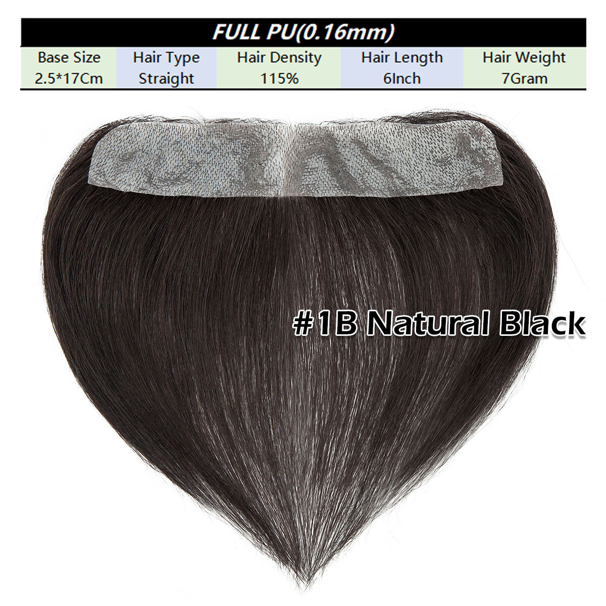 Mens Ultra Thin Skin PU Top Toupee 100% Human Remy Hairpiece Systems Replacement
