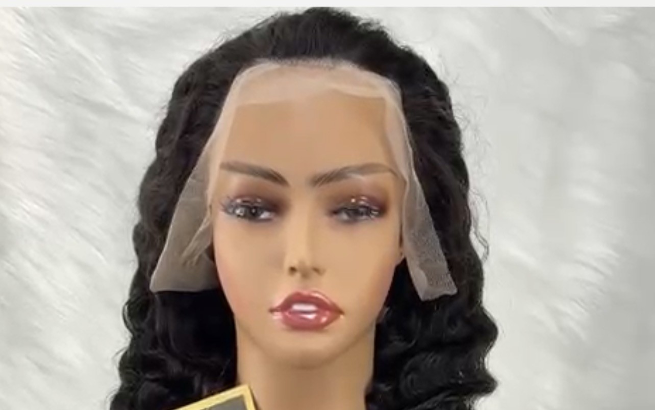 100% Human Hair Wigs deep wave 13×6 Lace Frontal 28”inch Natural 200%d