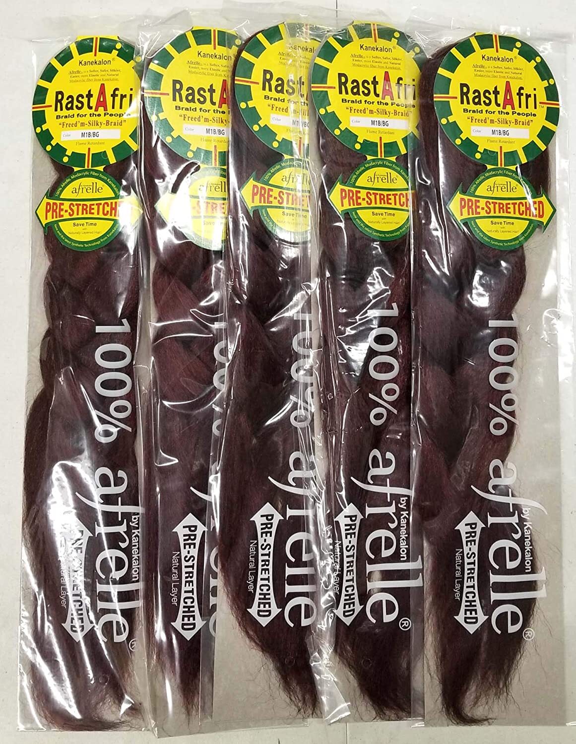RastAfri PreStretched Freed’m Silky Braid Braiding Hair 31 colors 6 Packs