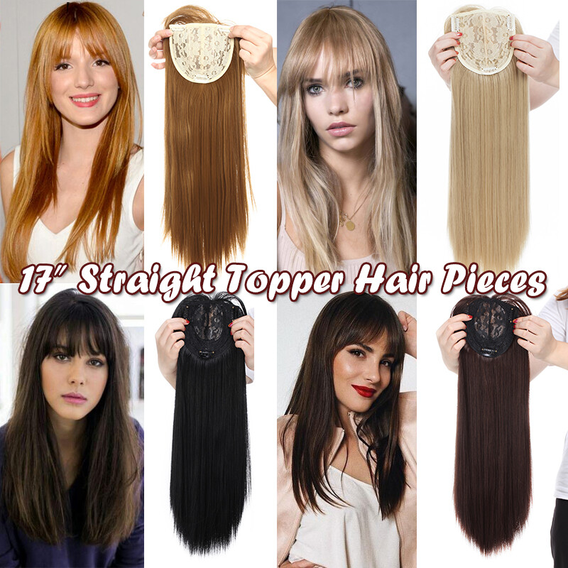 AS Human Clip in Topper Hairpieces Short/Long Full Head Straight Hair Extensions