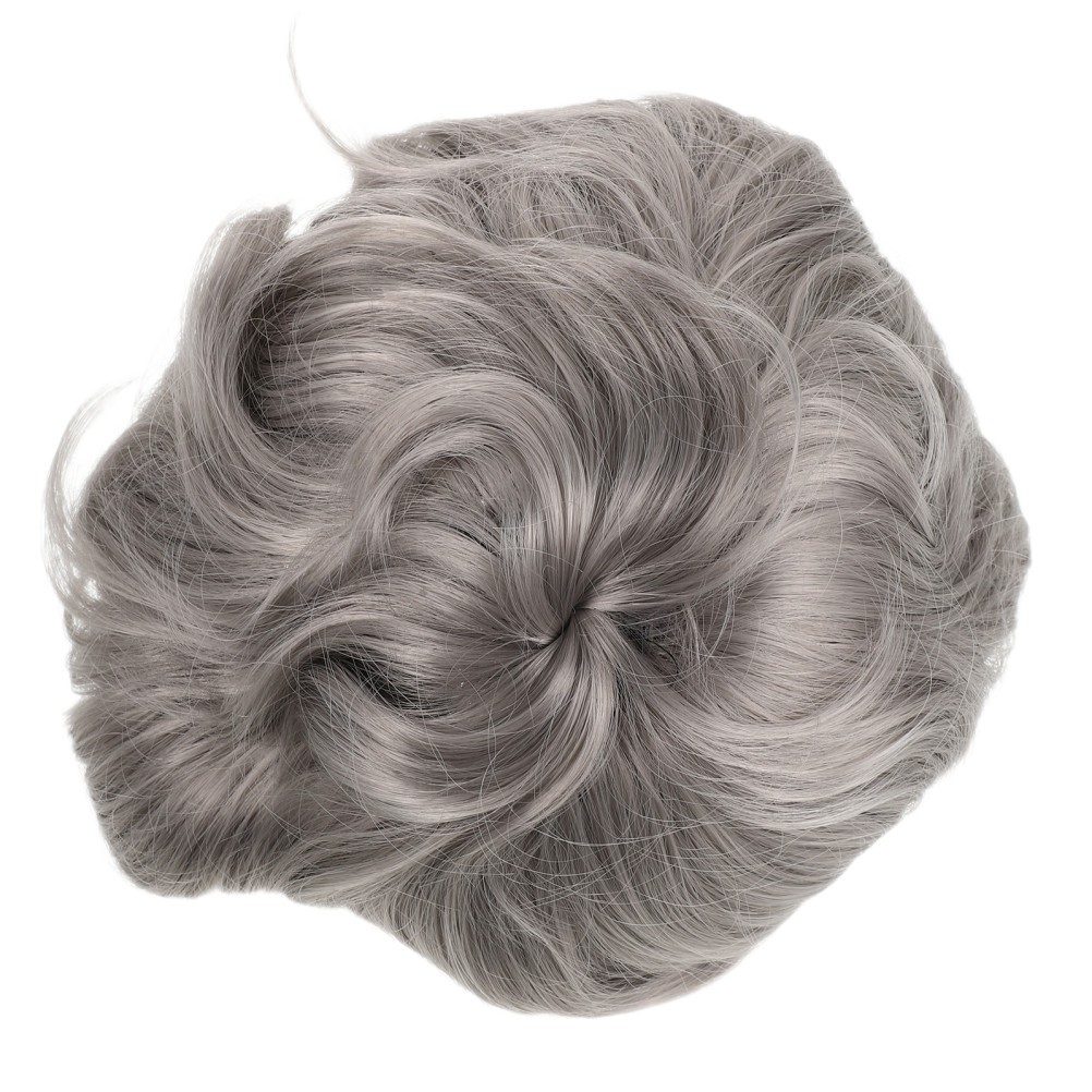 Old Woman Wigs Curly Grandmother Cosplay Short Hair Grey for Grandma Costume