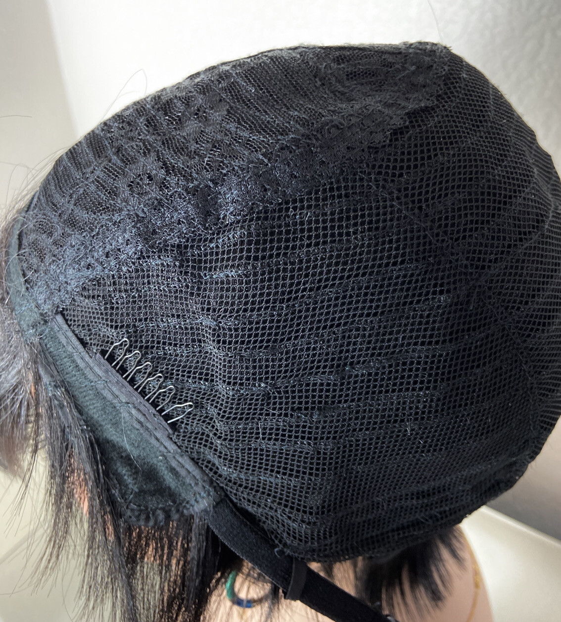 African American Curly Wig Short Black Side Part