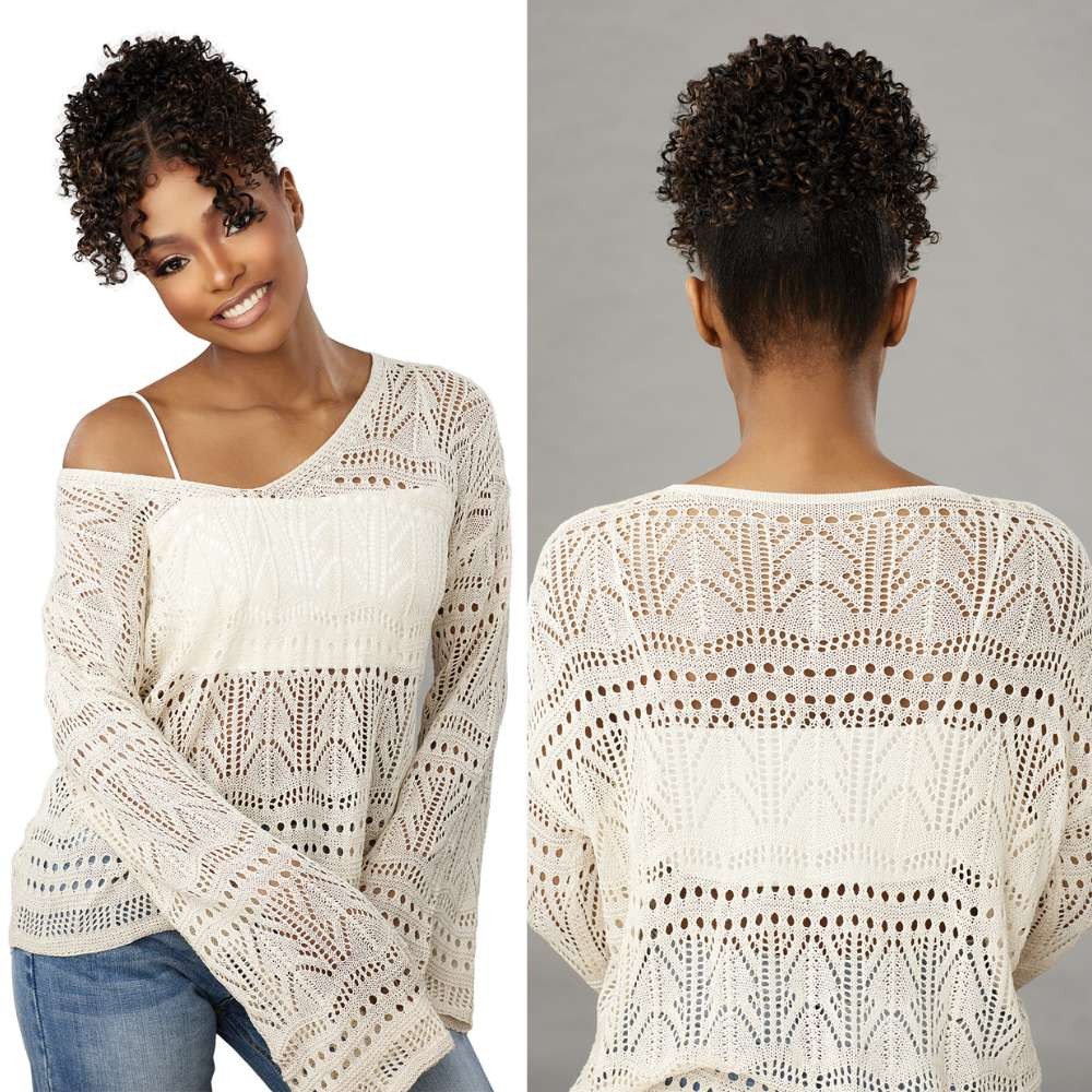 Sensationnel Lulu Bun Drawstring Cap – Updo Unit 5 (HD Lace Parting)