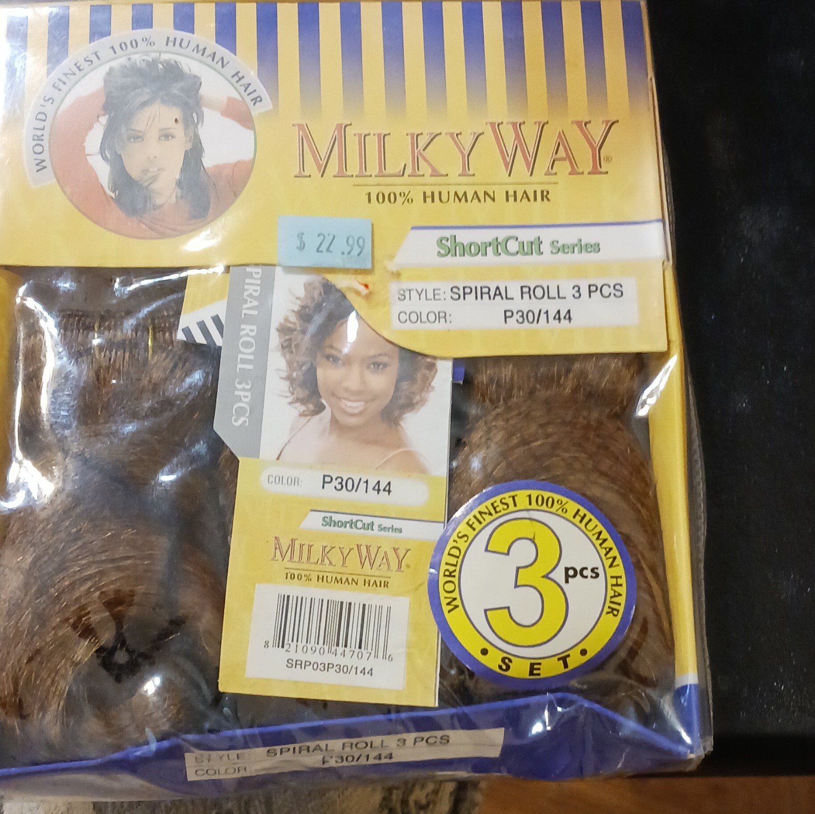 MILKY WAY Spiral Roll 3 PCS 100% Human Hair Extensions P30/144