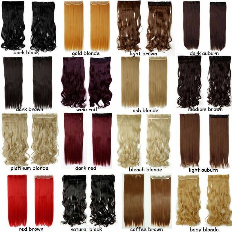Real Thick Natural Clip in 3/4 Full Head Hair Extensions Extension Soft as human