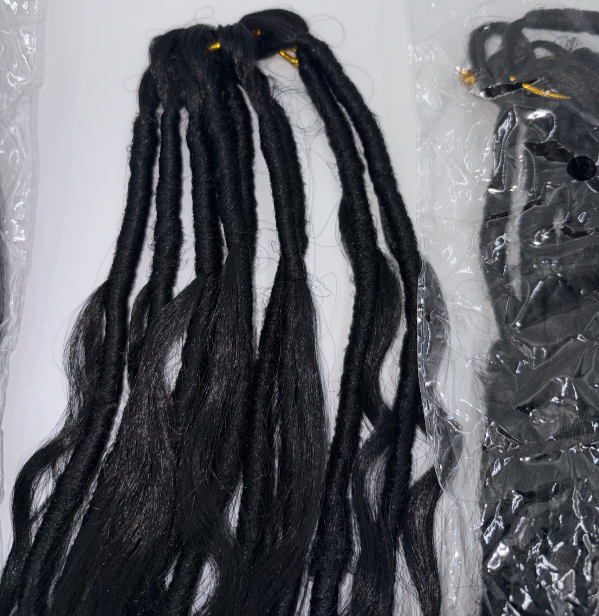 Boho Crochet Hair 24 Inch 7 Packs 9 strands in ea. pkg. 1B Black Curly ends-NEW