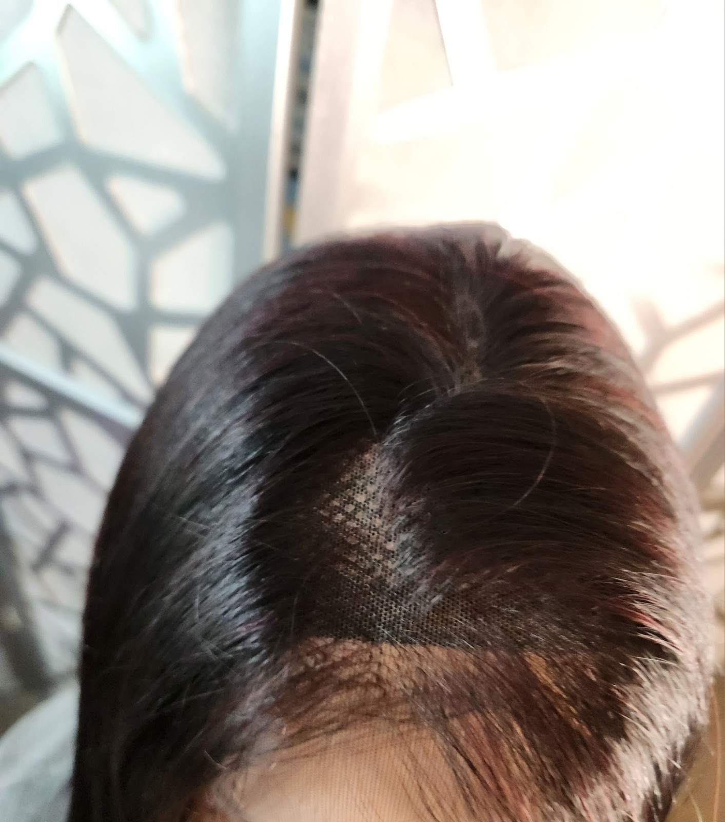 BurgundyvStraight Wig Black Highlights Human Hair Blend 13×4 Lace Front Wig Glue
