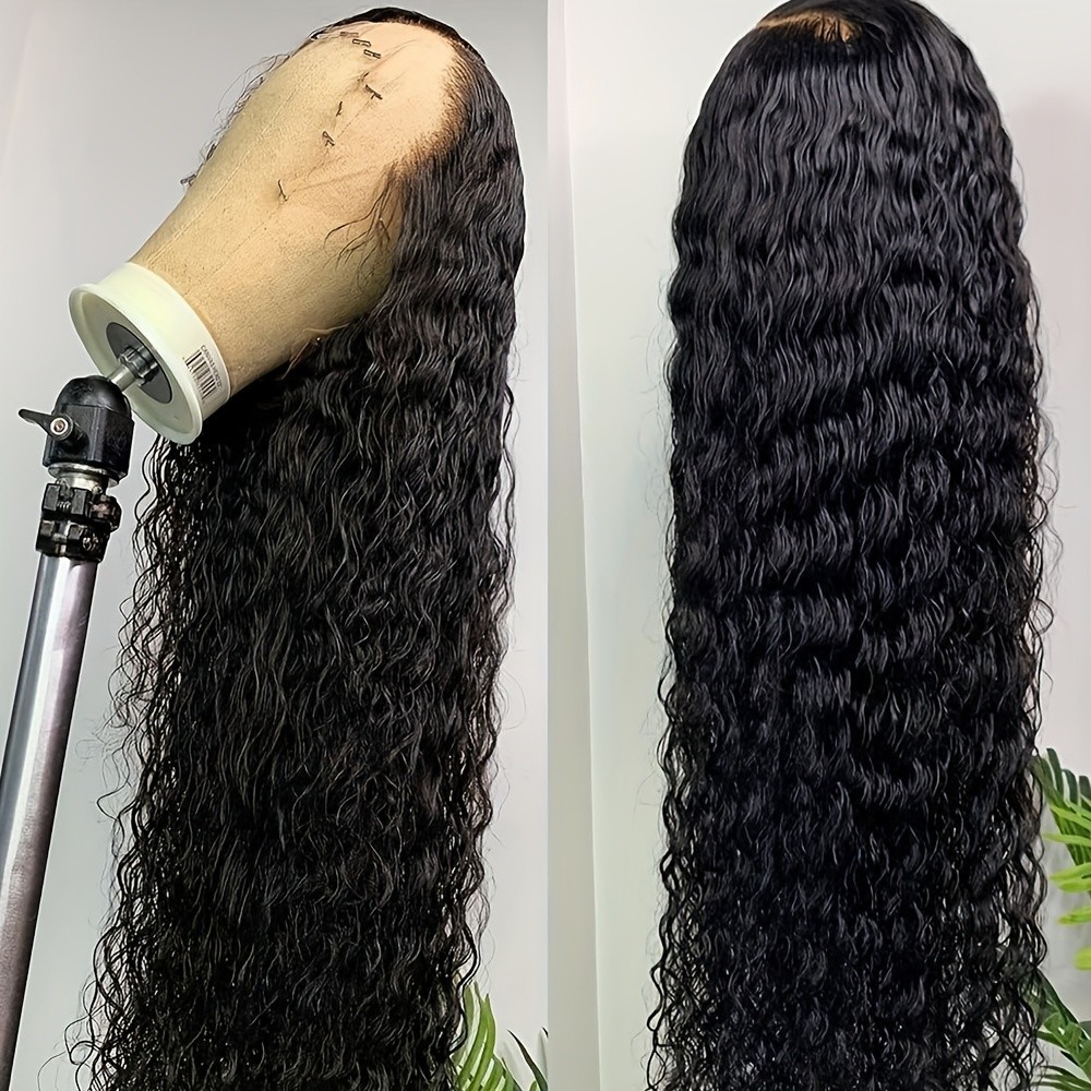 Glueless Lace Front Wigs for Fashion Women Long Curly Wave Pre Plucked Hairline