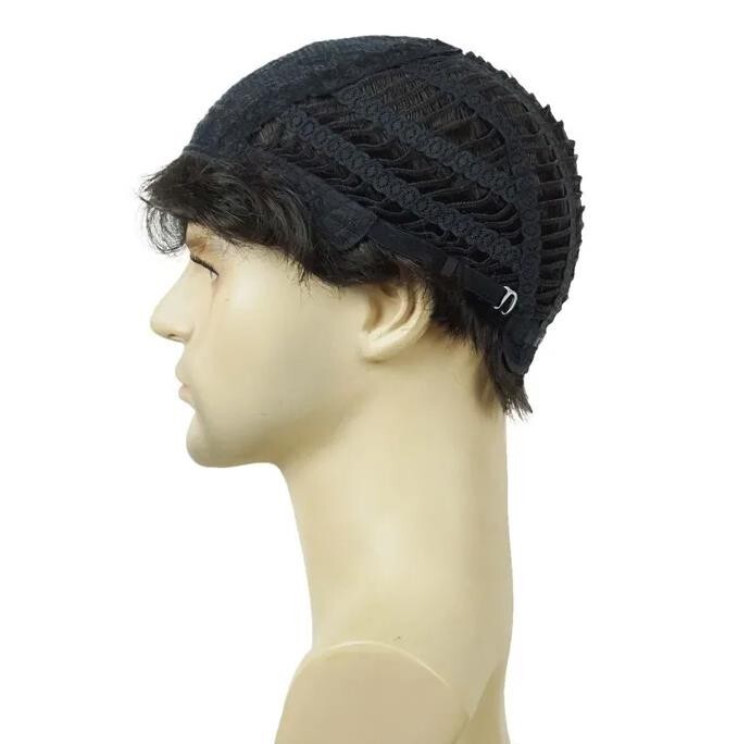 Light Brown Short Hair styles Men’s Natural Layered synthetic Hair Wig 6 Inch