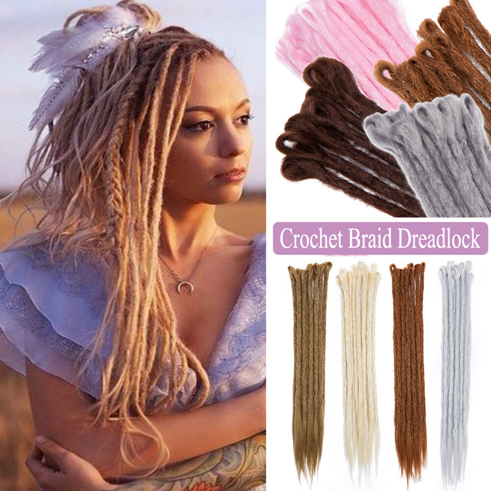 1PCS Full Hand 100% handmade Dread Lock Hair Extensions Human Hair For Men Women