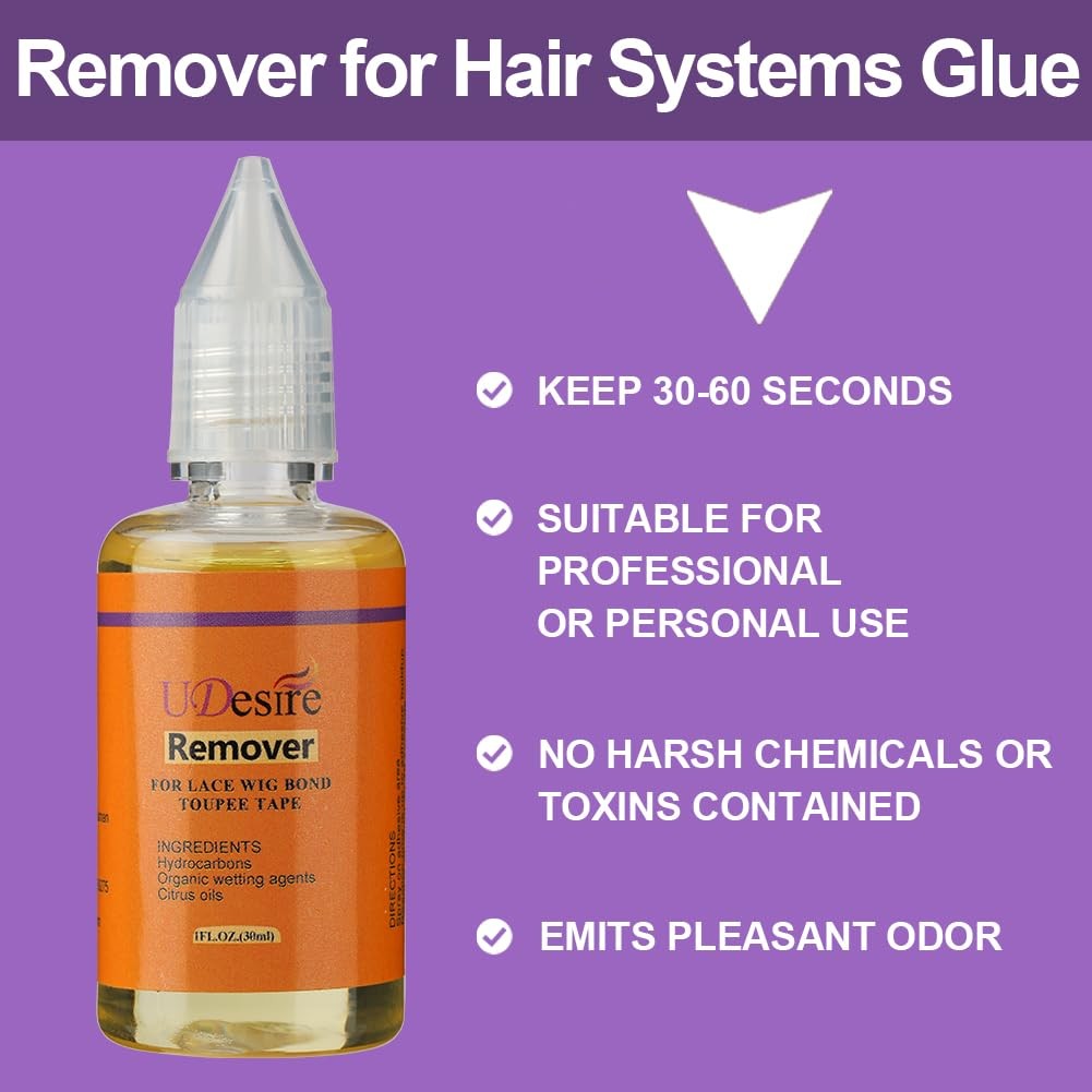 Lace Wig Glue Hair Replacement Adhesive & Remover 4cmx0.8cm, White