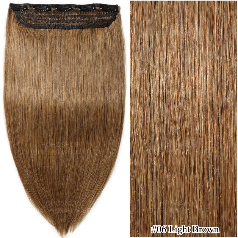 THICK One Piece Clip In Human Remy Hair Extensions/Full Head/Weft Blond/Balayage