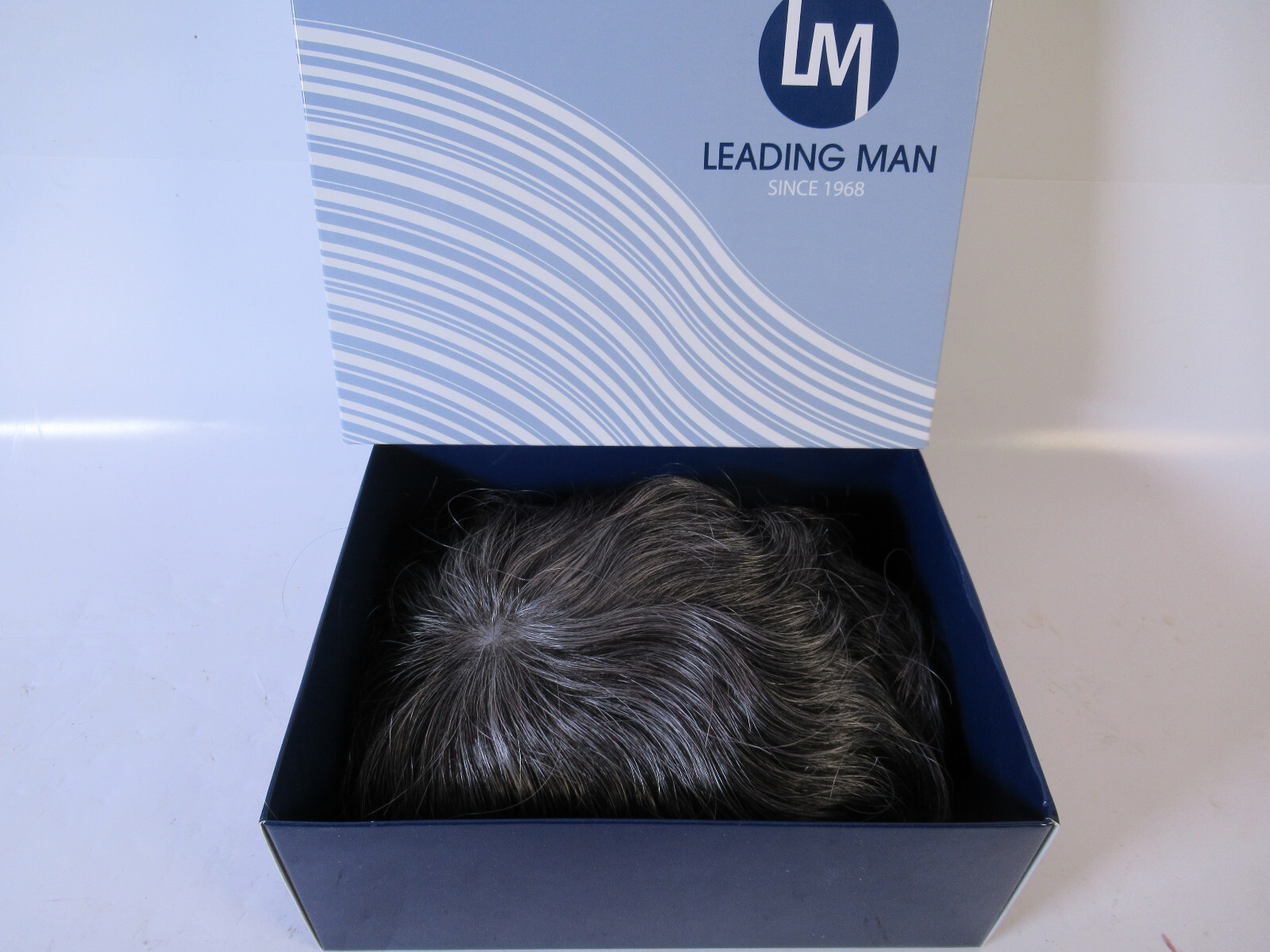 Leading Man CONRAD Mens Toupee Poly Skin Base Implanted Hand-Tied Hairpiece